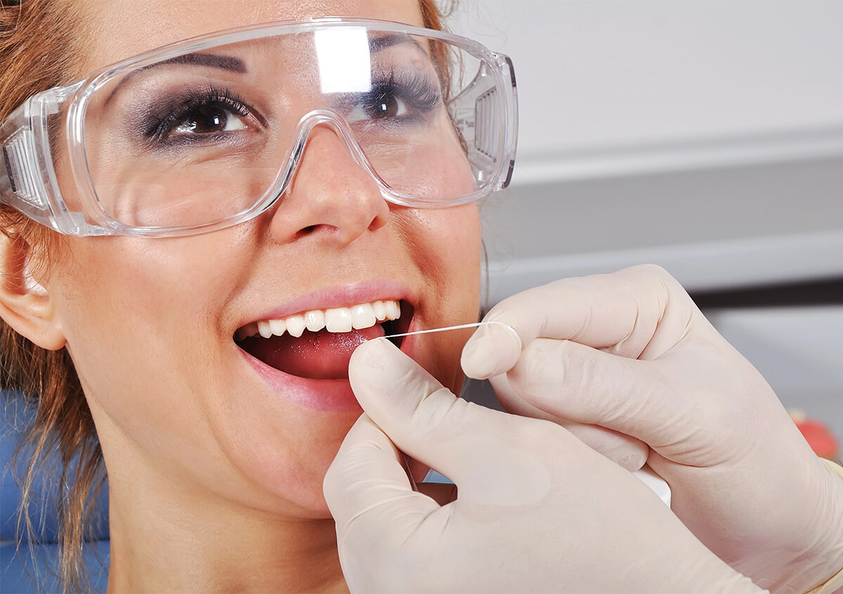 Close-up of a patient's smile after composite resin filling treatment in West London