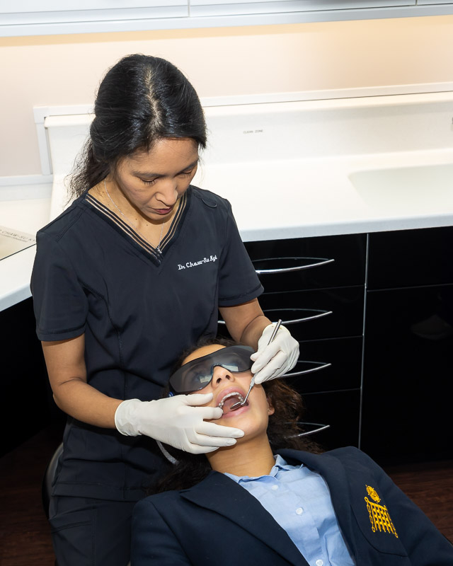 A tooth filling procedure at our Hammersmith studio